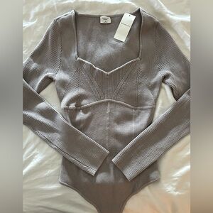 Abercrombie & Fitch Taupe Women's Sweater Bodysuit